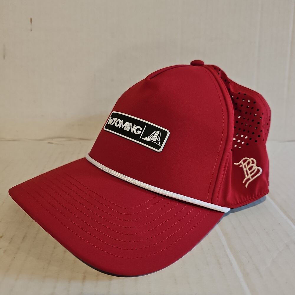Branded Bills Golf Hat Perforated wyoming devils tower Adjustable Rope
